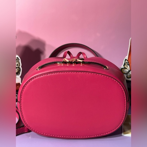 Michael - Michael Kors Bucket Messenger Leather Bag - Pink